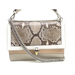 NEUF SAC A MAIN FENDI KAN I 8BT283 CUIR PYTHON BANDOULIERE HAND BAG PURSE 2700€