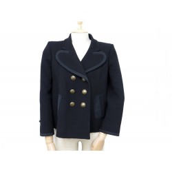 VESTE LOUIS VUITTON 38 M FEMME EN LAINE NOIR BLACK WOOL WOMEN JACKET 1950€