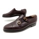 CHAUSSURES JM WESTON BI BOUCLES 537 CUIR BORDEAUX 9D + EMBAUCHOIRS 