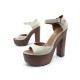 NEUF CHAUSSURES CHANEL G27187 41 SANDALES A TALONS EN DAIM BEIGE SHOES 750€