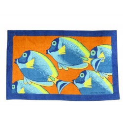 SERVIETTE DRAP DE BAIN HERMES COTON POISSON 