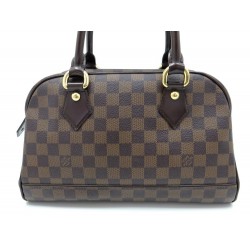 SAC A MAIN LOUIS VUITTON DUOMO EN TOILE DAMIER EBENE BOWLING HANDBAG PURSE 1400€