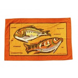 SERVIETTE DRAP DE BAIN HERMES COTON POISSON 