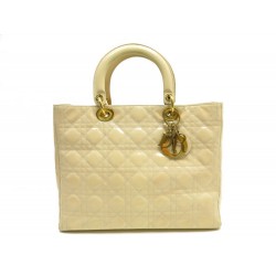  SAC A MAIN CHRISTIAN DIOR LADY DIOR CUIR ROUGE 