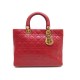  SAC A MAIN CHRISTIAN DIOR LADY DIOR CUIR ROUGE 