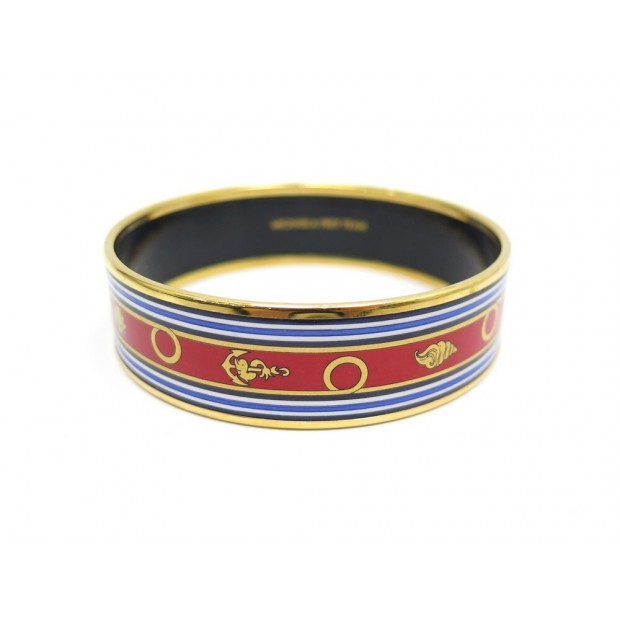 BRACELET MICHAELA FREY FREYWILLE EMAIL IMPRIME MOTIFS MARINS 17CM DORE 930€