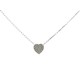 COLLIER + PENDENTIF EDOUARD NAHUM COEUR OR BLANC DIAMANT 5GR 