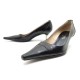 CHAUSSURES CHANEL ESCARPINS BOUTS POINTUS 38.5 CUIR NOIR + BOITE PUMP SHOES 690€