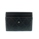 NEUF VINTAGE PORTE CARTES CHANEL EN CUIR NOIR + BOITE LEATHER CARDS HOLDER 270€