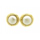 NEUF BOUCLES D'OREILLES CHANEL PERLES RONDES A CLIPS DOREES BOITE EARRINGS 380€