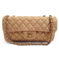 SAC A MAIN CHANEL TIMELESS 2.55 PM EN CUIR DORE GOLDEN HAND BAG PURSE 4260€