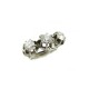 VINTAGE BAGUE T 50 EN OR BLANC & PLATINE TRILOGIE 3 DIAMANTS 1.7CT DIAMONDS RING