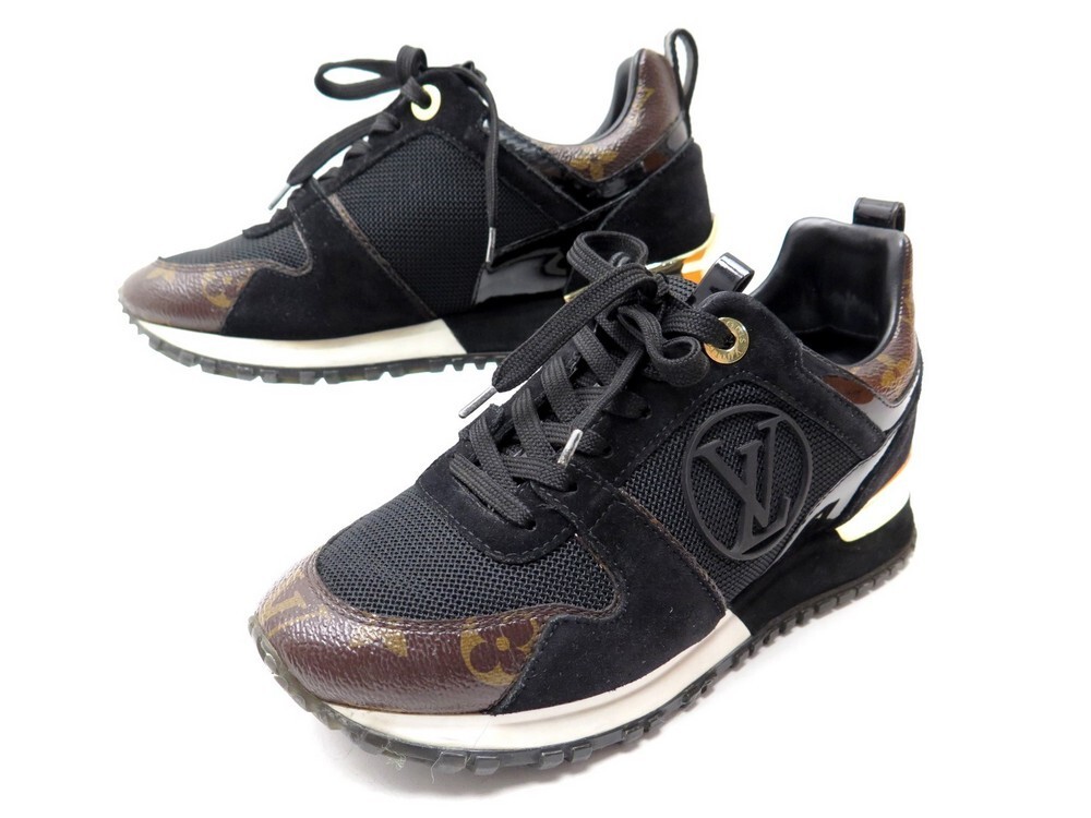 (WMNS) Louis Vuitton LV Run Away Sports Shoes Black 1A3CVZ US 7½