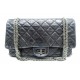 SAC A MAIN CHANEL 2.55 MADEMOISELLE CUIR METALLISE GM 