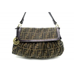 SAC A MAIN FENDI CHEF PM 8BR445 PORTE EPAULE EN TOILE MARRON PURSE HAND BAG 890€