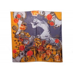 NEUF FOULARD CHRISTIAN LACROIX CARRE 90 CM EN SOIE MULTICOLORE SILK SCARF 190€