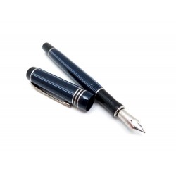 STYLO PLUME PARKER DUOFOLD CENTENIAL PINSTRIPE MARINE 18K BLEU COFFRET PEN 550€