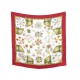 FOULARD HERMES HERBIER DE GAVARNIE PERRIERE CARRE SOIE BROCHEE ROUGE SCARF 350€