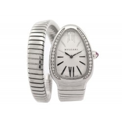 MONTRE BULGARI SERPENTI TUBOGAS SP35S 35 MM QUARTZ ACIER DIAMANTS WATCH 9700€