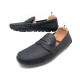 CHAUSSURES LOUIS VUITTON MOCASSINS CUIR NOIR 6.5 40.5 BLACK LEATHER SHOES 660€