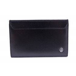 NEUF PORTE CARTES CARTIER PASHA CUIR NOIR 