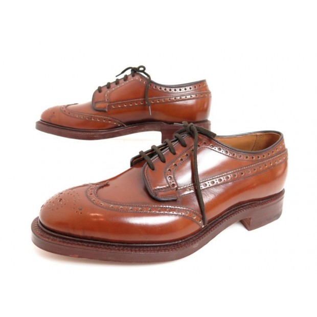 NEUF CHAUSSURES CHURCH'S GRAFTON 6F 40 DERBY EN CUIR MARRON LEATHER SHOES 690€