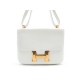 SAC A MAIN HERMES CONSTANCE CUIR BLANC 