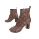 NEUF CHAUSSURES BOTTINES LOUIS VUITTON TOILE MONOGRAMME 36 