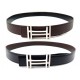 CEINTURE HERMES T95 BOUCLE H AU CARRE LIEN REVERSIBLE 32 MM EN CUIR MARRON 760€