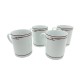 NEUF LOT DE 4 MUGS HERMES LIGNE H RYTHME TASSES EN PORCELAINE CUP 320€