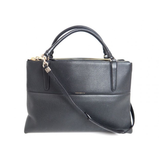 NEUF SAC A MAIN COACH BOROUGH GM 28160 EN CUIR NOIR LEATHER HAND BAG PURSE 800€