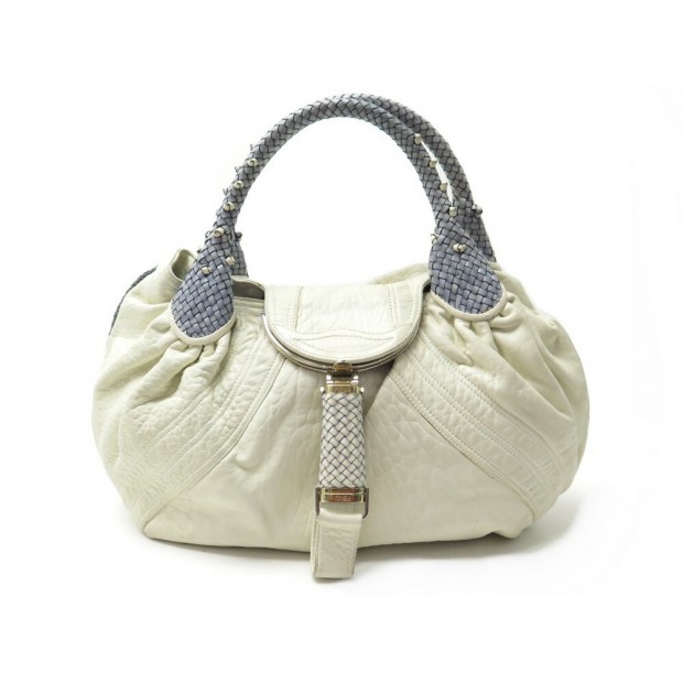 SAC A MAIN FENDI SPY 8BR511 CABAS EN CUIR BEIGE LEATHER HAND BAG PURSE 1240€