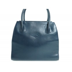 VINTAGE SAC A MAIN LONGCHAMP CABAS EPAULE EN CUIR BLEU BLUE HAND BAG PURSE 450€