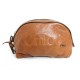 TROUSSE CHLOE EN CUIR EFFET VIEILLIT MARRON SAC A MAIN LEATHER BAG POUCH 250€