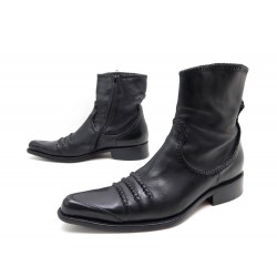 CHAUSSURES JEAN BAPTISTE RAUTUREAU 43 BOTTINES EN CUIR NOIR BOOTS SHOES 370€