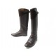 CHAUSSURES HERMES BOTTES CAVALIERES EVELYNE 36 CUIR & DAIM MARRON BOOTS 2010€