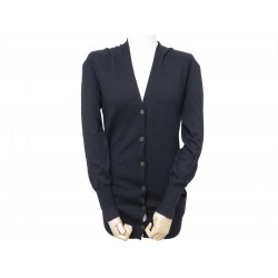 GILET HERMES CARDIGAN 42 40 M PULL FEMME EN CACHEMIRE & SOIE NOIR VEST 1500€