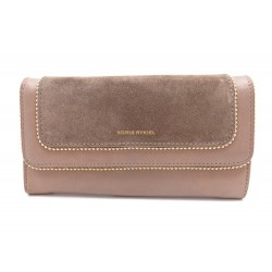 PORTEFEUILLE SONIA RYKIEL CUIR & DAIM PORTE MONNAIE LEATHER WALLET BILLFOLD 365€