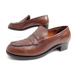 CHAUSSURES MOCASSINS JM WESTON CUIR MARRON FEMME 