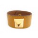 BRACELET HERMES MEDOR COLLIER DE CHIEN BIJOU EN CUIR OCRE DOG LEATHER JEWEL 450€