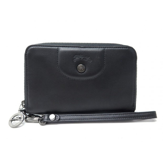 NEUF PORTEFEUILLE LONGCHAMP LE PLIAGE COMPACT L3615757001 CUIR NOIR WALLET 275€