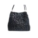 NEUF SAC A MAIN COACH EDIE LEOPARD CUIR NOIR BLACK LEATHER HAND BAG PURSE 285€