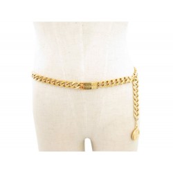 CEINTURE CHANEL CHAINE MEDAILLON METAL DORE 90 