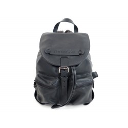 NEUF SAC A DOS LONGCHAMP 3D 28 CM EN CUIR NOIR BLACK LEATHER BACKPACK PURSE 690€