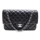 SAC A MAIN CHANEL TIMELESS 2.55 26 CM CUIR NOIR & PALLADIE HAND BAG PURSE 4480€