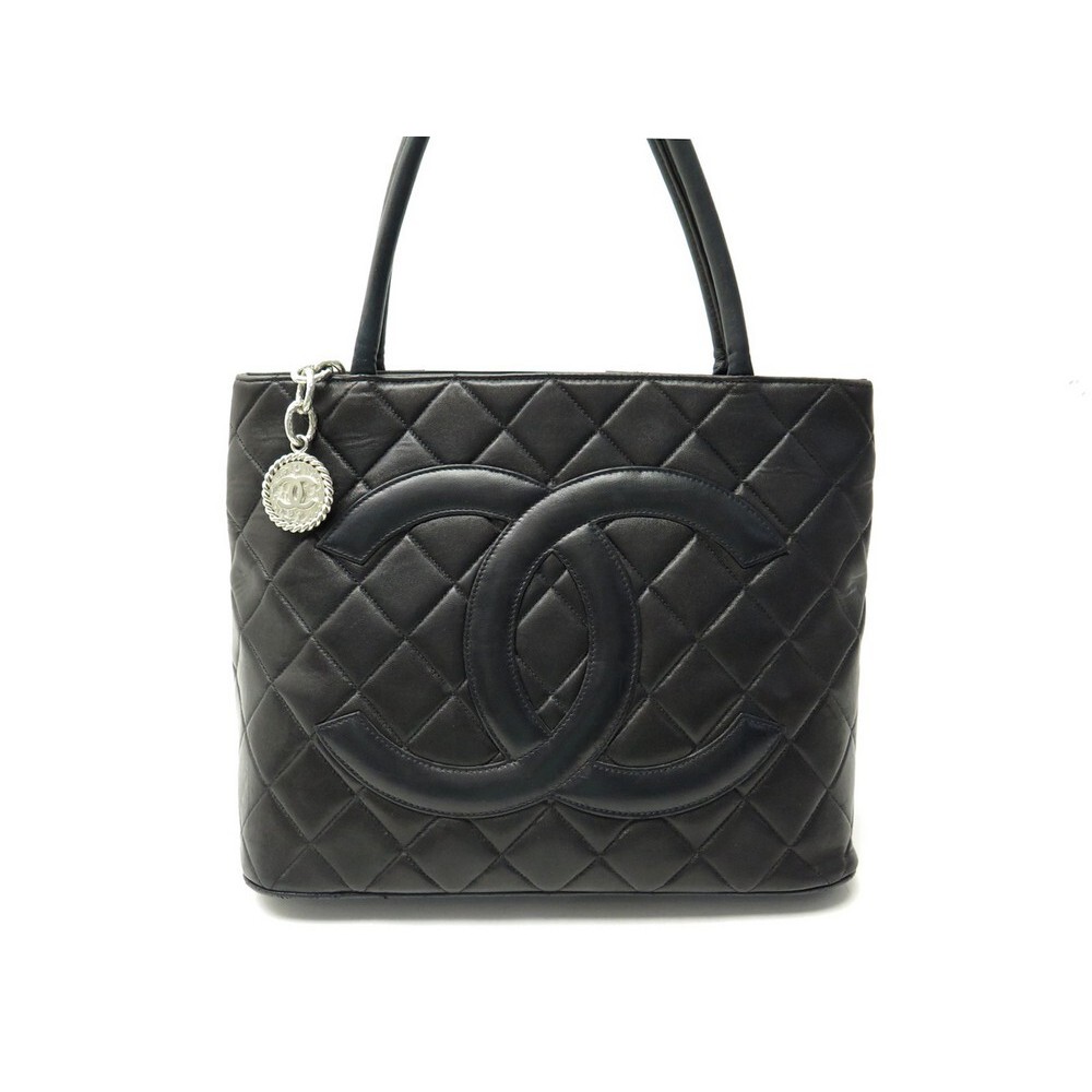 sac a main chanel cabas shopping medaillon cuir