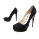 NEUF CHAUSSURES PRADA 40 ESCARPINS EN VEAU VELOURS NOIR DEER COURT SHOES 520€