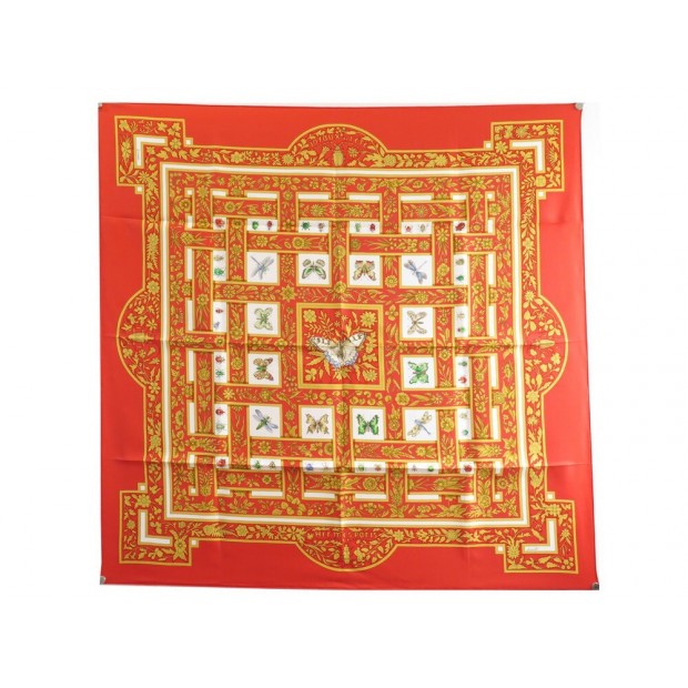 NEUF FOULARD HERMES JOYAUX DE L'ETE JAQUELOT CARRE 90 SOIE BOITE SILK SCARF 410€