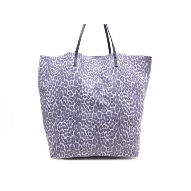 NEUF SAC A MAIN LINDE GALLERY CAYES L LEOPARD CABAS EN CUIR GRIS TOTE PURSE 425€