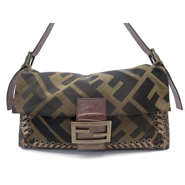 SAC A MAIN FENDI MAMMA BAGUETTE GM 8BT137 TOILE MONOGRAM CANVAS HAND BAG 1215€